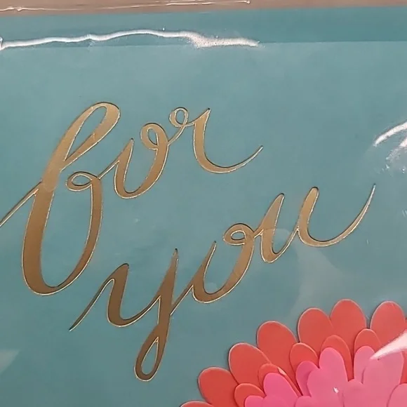 Papyrus Blank Flower "For You" Card - Picture 3 of 7